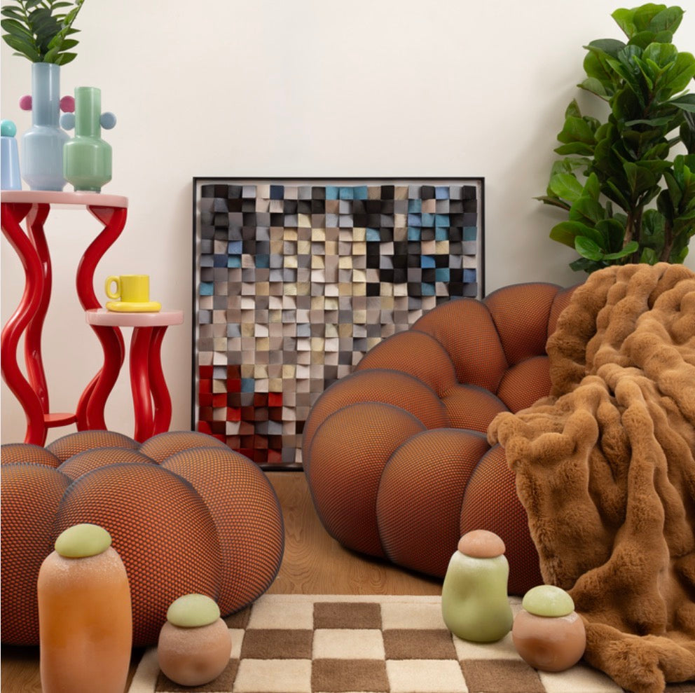 Bubble Lounge Sofa Set- Tangerine