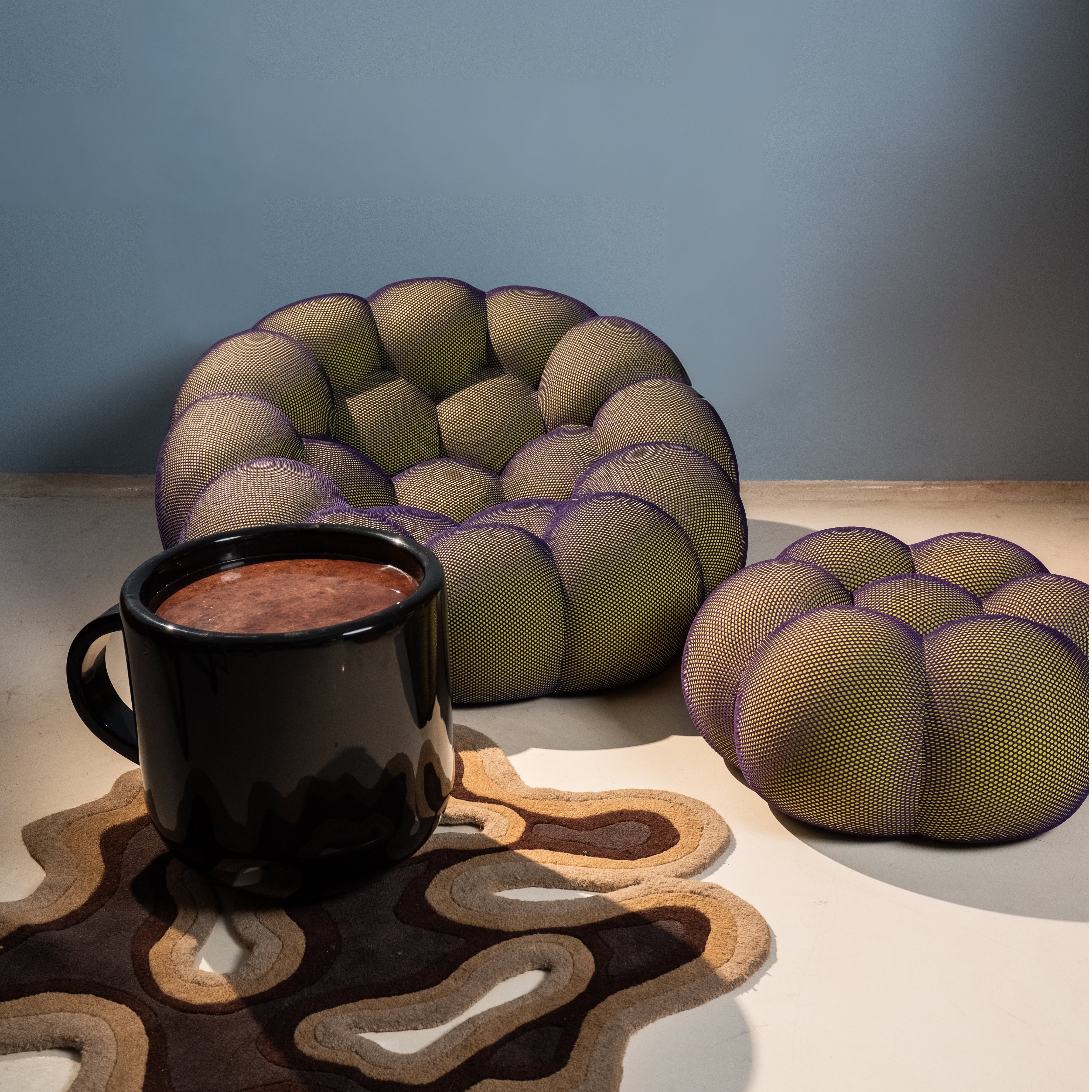 Bubble Lounge Sofa Set- Olive Green