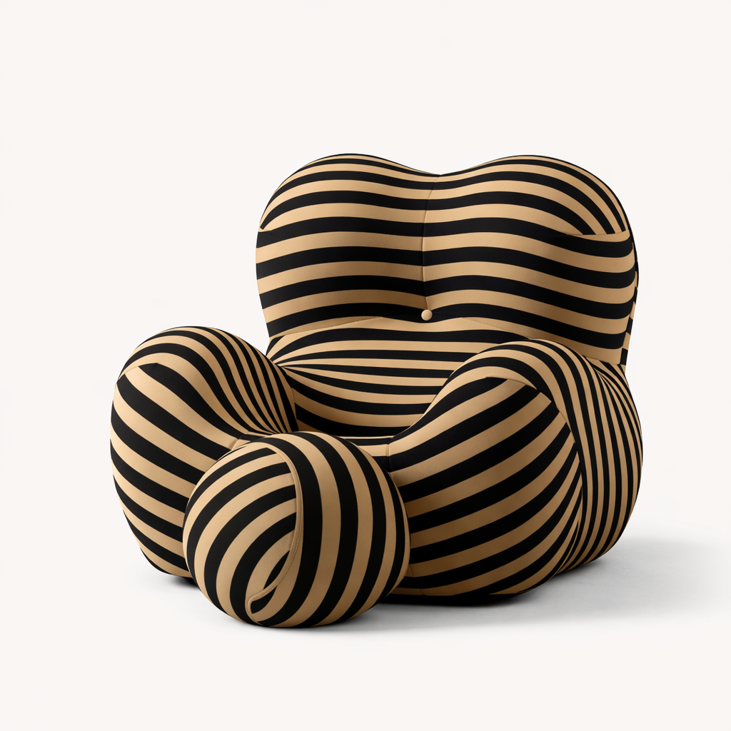 Black Pinstripe Lounge Sofa