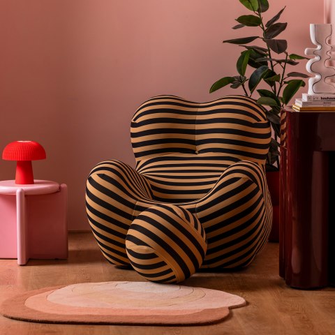 Black Pinstripe Lounge Sofa