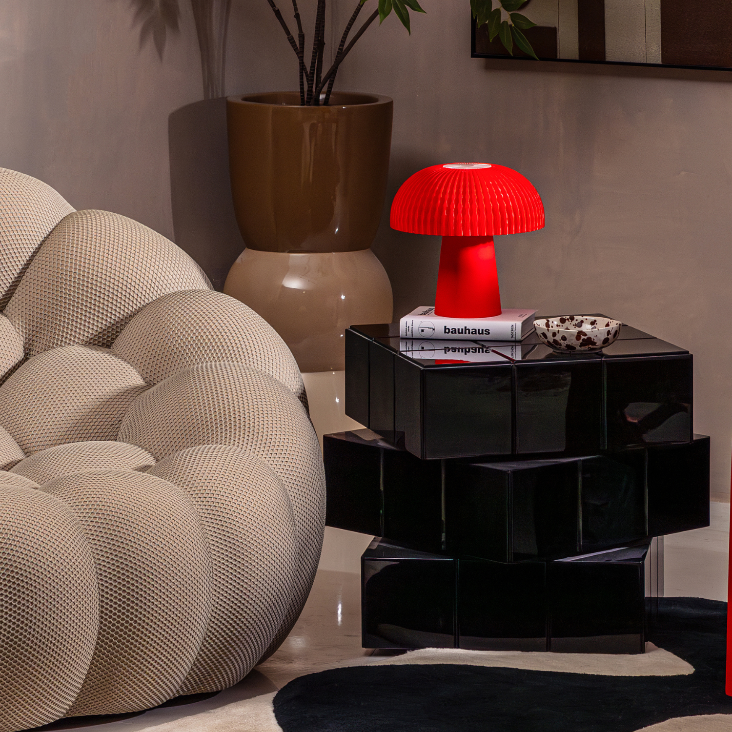 Twist Block Table (Black)